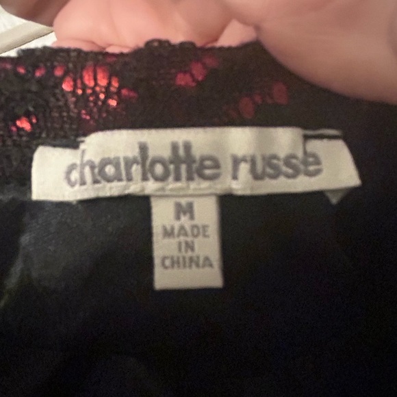 Christmas Charolette Russ Strapless Red & Black Lace Fit & Flare Womens Dress  M - Picture 4 of 9